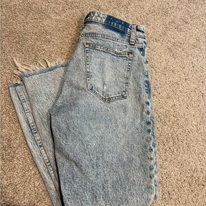 Abercrombie & Fitch Light Blue Cropped Ankle Jeans